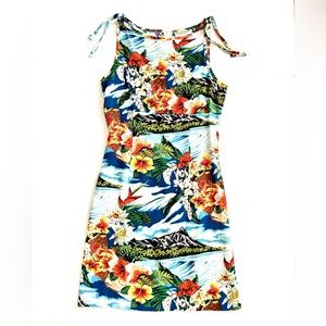 Alyn Paige Tropical Print Sleeveless Dress